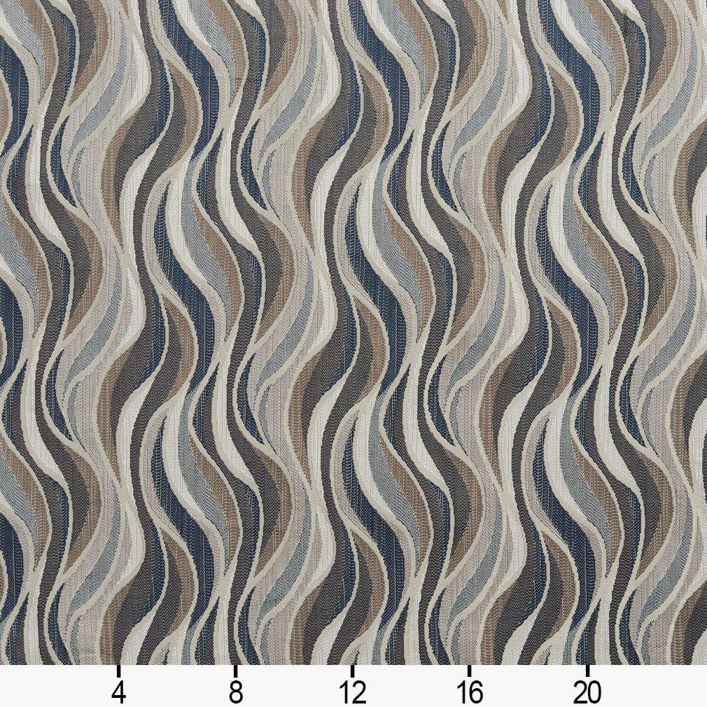 R240 Abstract & Geometric Niagara Sky Blue,Grey & Silver Charlotte Fabrics