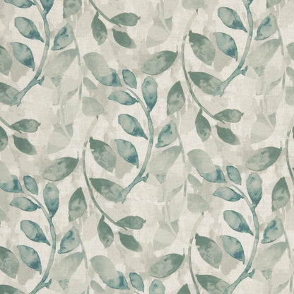 R270 Leaves Mineral Leaf Aqua & Teal Charlotte Fabrics