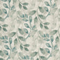 R270 Leaves Mineral Leaf Aqua & Teal Charlotte Fabrics