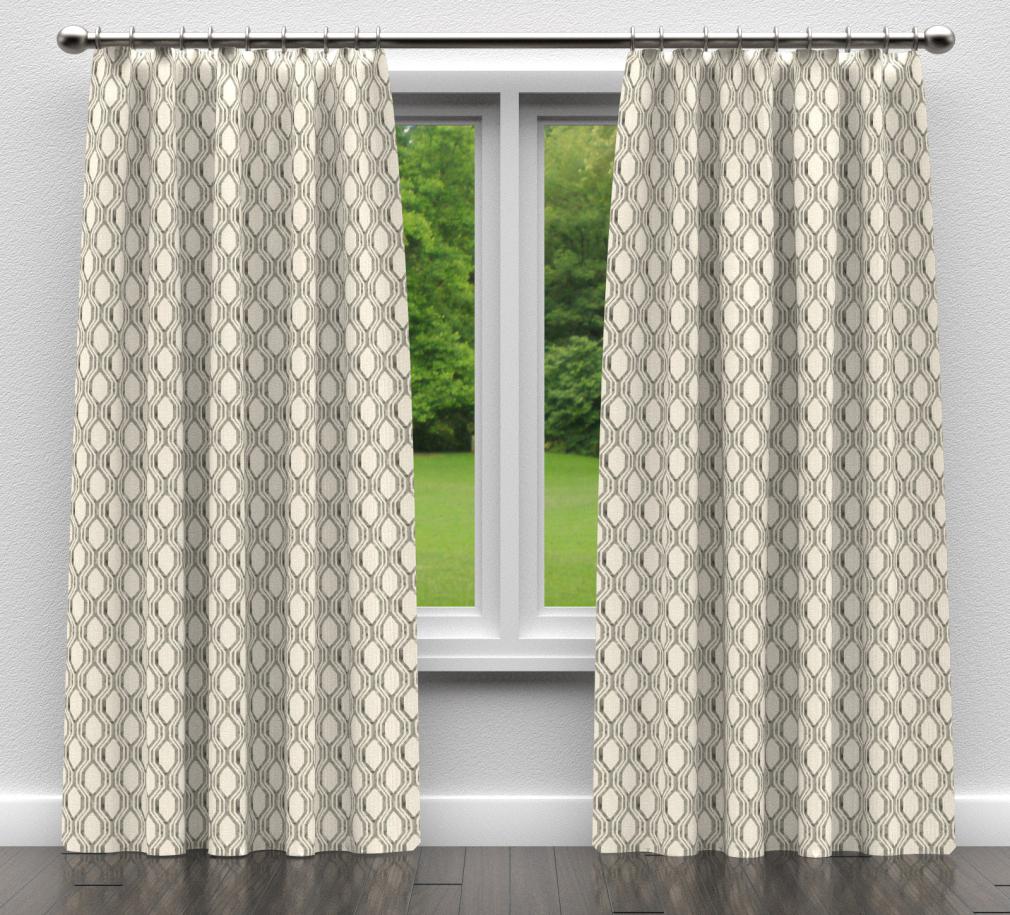 R290 Abstract & Geometric Slate Grey & Silver Charlotte Fabrics