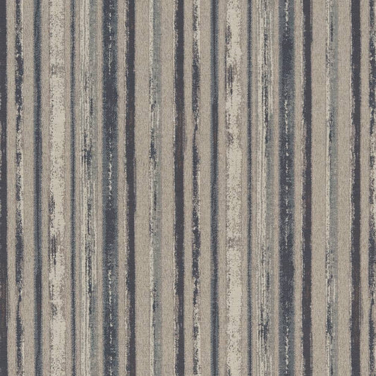 R340 Stripe Cobalt Stripe Blue,Grey & Silver Charlotte Fabrics
