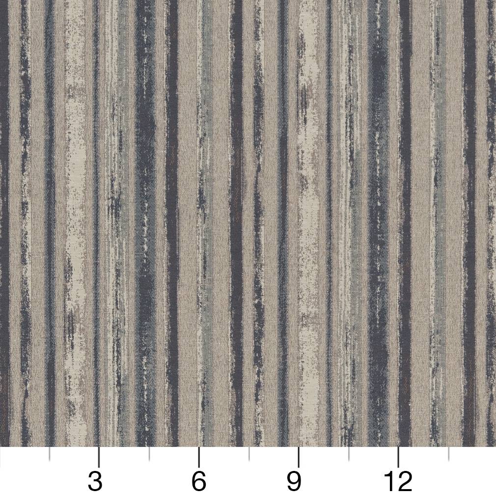 R340 Stripe Cobalt Stripe Blue,Grey & Silver Charlotte Fabrics