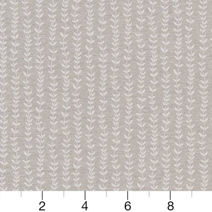 R349 Leaves,Small Scale Cloud Vine Grey & Silver Charlotte Fabrics