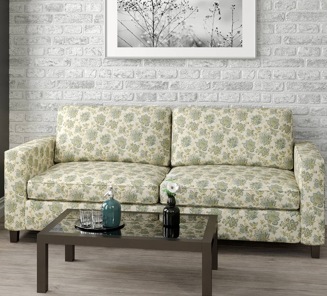 R420 Floral Meadow Aqua & Teal,Blue,Green Charlotte Fabrics