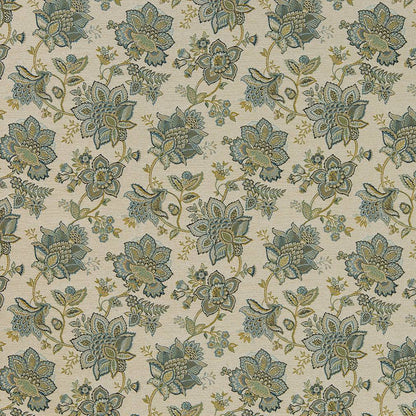 R420 Floral Meadow Aqua & Teal,Blue,Green Charlotte Fabrics
