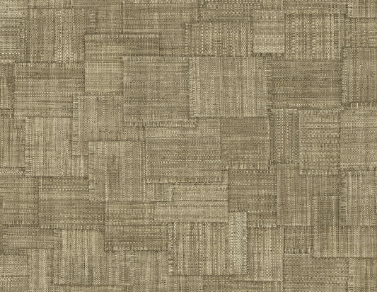 RA41715 Seabrook Designs Raffia Wallpaper Woven Blocks Woodbridge