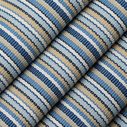 S309 Stripe Harbor Blue Charlotte Fabrics Vinyl