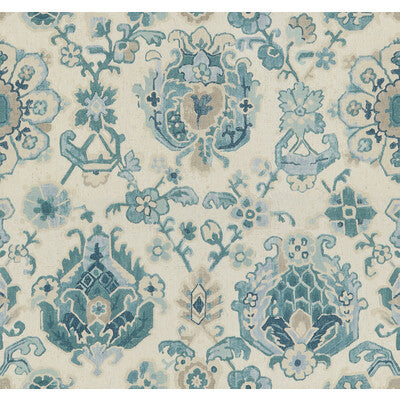 SAROUKRUG-35 SAROUKRUG AQUAMARINE KRAVET BASICS Fabrics Drapery Upholstery