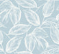 SC20022 Seabrook Designs Summer House Wallpaper Beckett Sketched Leaves Baby Blue