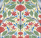 SC20601 Seabrook Designs Summer House Wallpaper Carmela Folk Floral Primaries