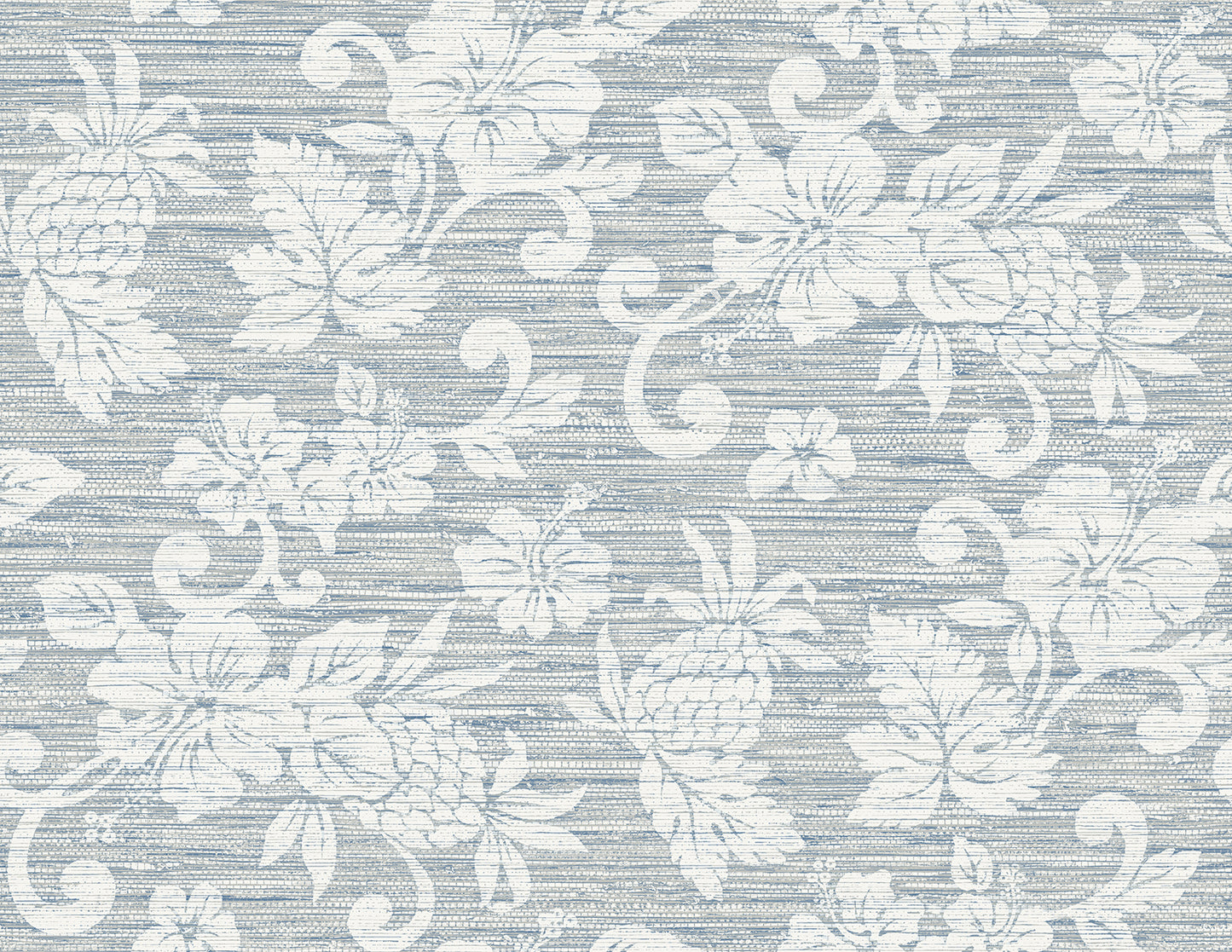 SC20812 Seabrook Designs Summer House Wallpaper Juno Island Floral Fantasy Blue