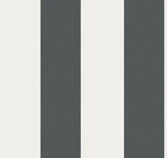 SC21008 Seabrook Designs Summer House Wallpaper Dylan Striped Stringcloth Deep Grey