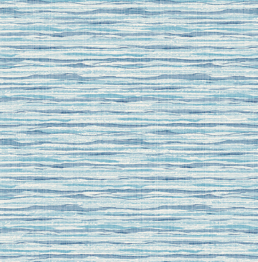 SC21122 Seabrook Designs Summer House Wallpaper Skye Wave Stringcloth Summer Surf
