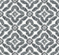 SC21300 Seabrook Designs Summer House Wallpaper Talia Botanical Medallion Black and White