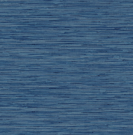 SG10202 Stacy Garcia Home Stacy Garcia Peel and Stick Wallpaper Grasscloth Marine Blue