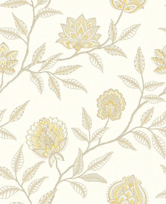 SG11005 Stacy Garcia Home Stacy Garcia Peel and Stick Wallpaper Jaclyn Blonde & Sandstone
