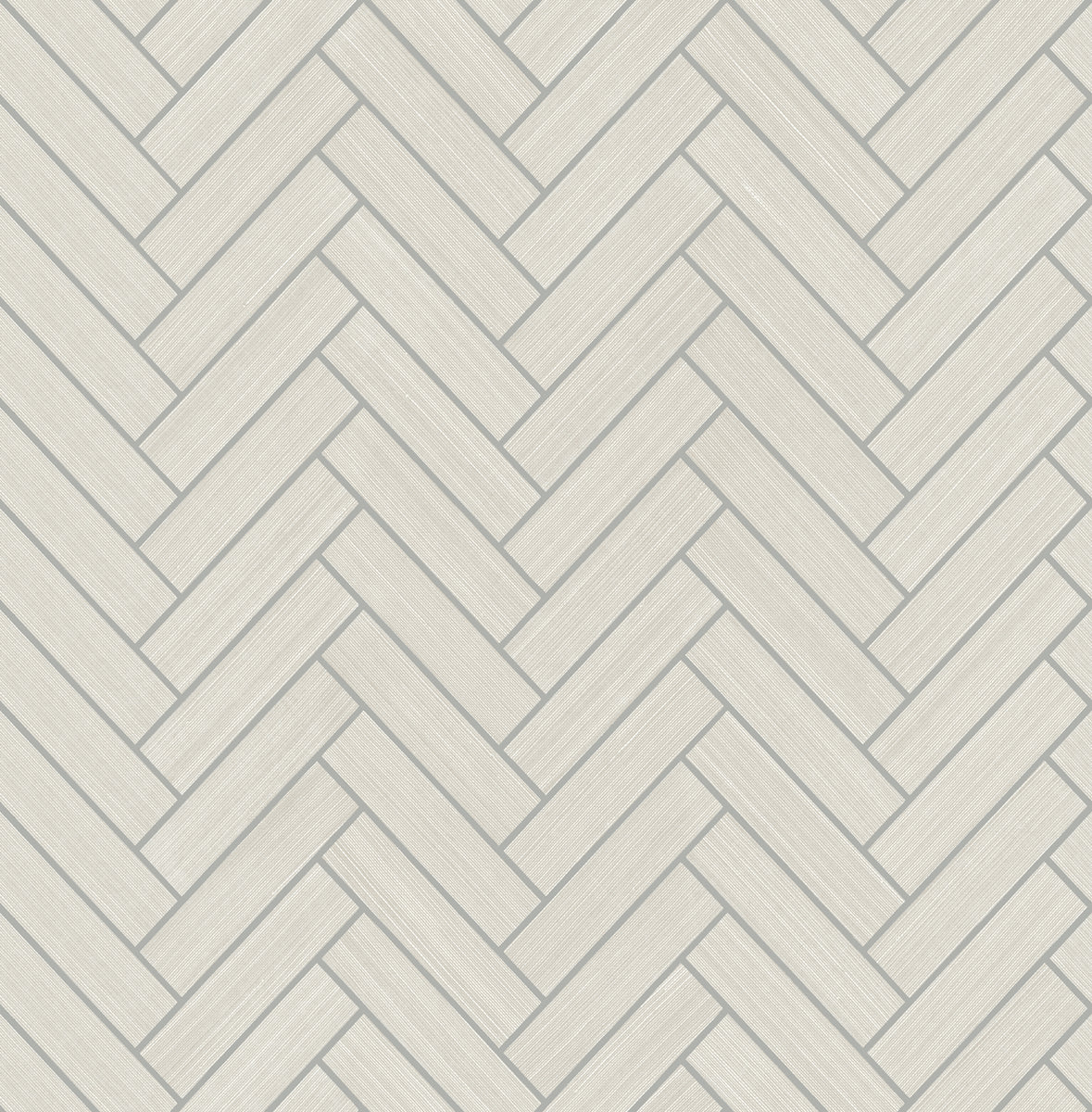 SG11300 Stacy Garcia Home Stacy Garcia Peel and Stick Wallpaper Herringbone Inlay Lunar Grey & Metallic Silver