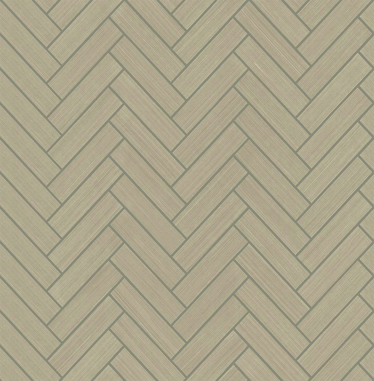 SG11313 Stacy Garcia Home Stacy Garcia Peel and Stick Wallpaper Herringbone Inlay Khaki & Metallic Silver