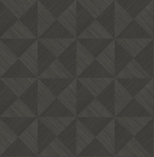 SG11710 Stacy Garcia Home Stacy Garcia Peel and Stick Wallpaper Geo Inlay Charcoal