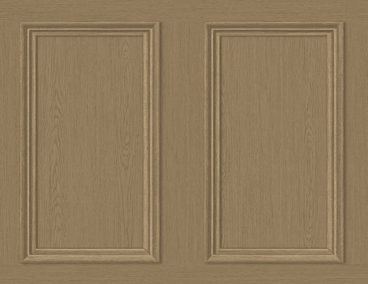 SG11806 Stacy Garcia Home Stacy Garcia Peel and Stick Wallpaper Faux Wood Panel Honey Brown