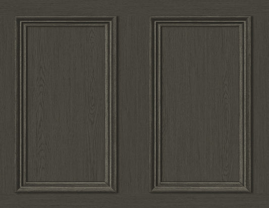 SG11810 Stacy Garcia Home Stacy Garcia Peel and Stick Wallpaper Faux Wood Panel Charcoal