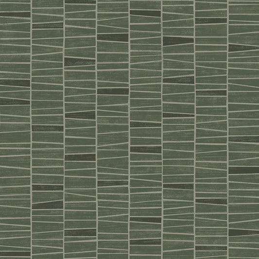 SG12504 Stacy Garcia Home Stacy Garcia Peel and Stick Wallpaper Organic Stripe Green