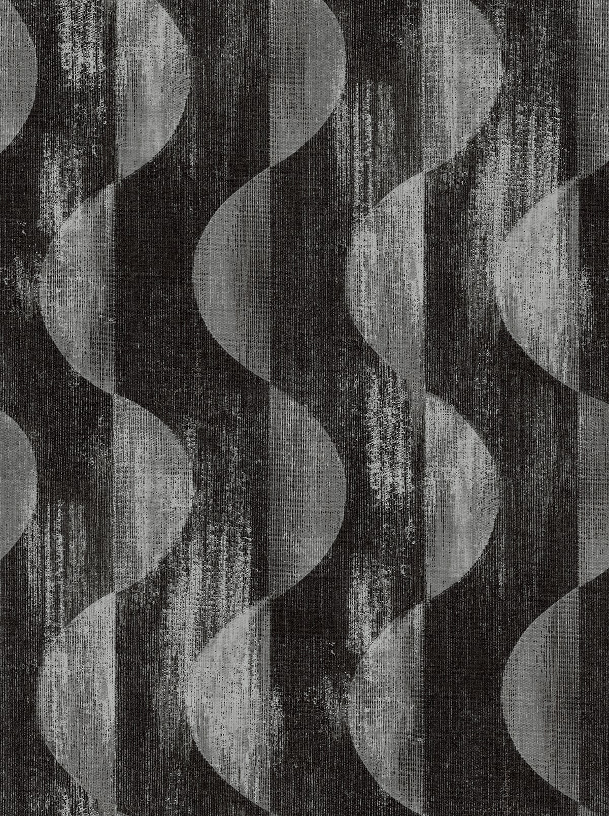 SG12700 Stacy Garcia Home Stacy Garcia Peel and Stick Wallpaper Half Circles Charcoal