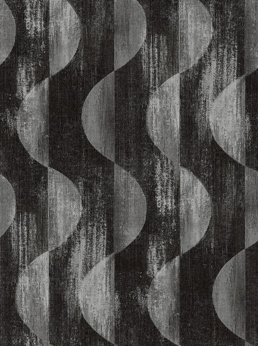 SG12700 Stacy Garcia Home Stacy Garcia Peel and Stick Wallpaper Half Circles Charcoal