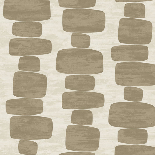 SG12907 Stacy Garcia Home Stacy Garcia Peel and Stick Wallpaper Stripe Block Tan