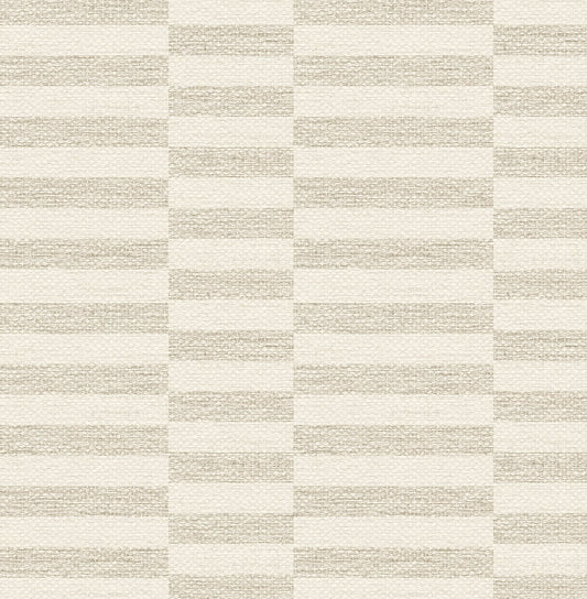 SG13207 Stacy Garcia Home Stacy Garcia Peel and Stick Wallpaper Faux Woven Stripe Natural