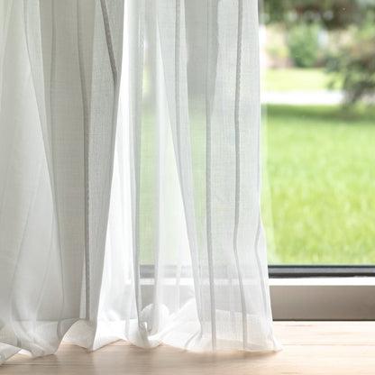 SH106 Stripe Alabaster White & Ivory Charlotte Fabrics