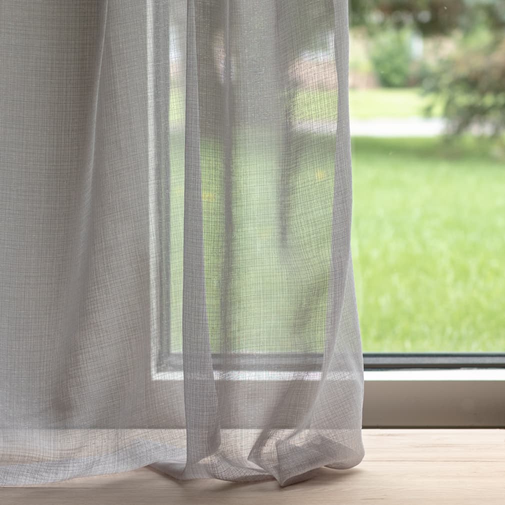 SH107 Plain & Solid Cement Grey & Silver Charlotte Fabrics