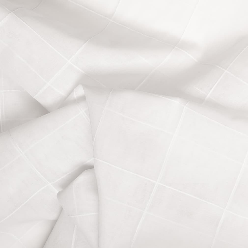 SH123 Plaid White White & Ivory Charlotte Fabrics