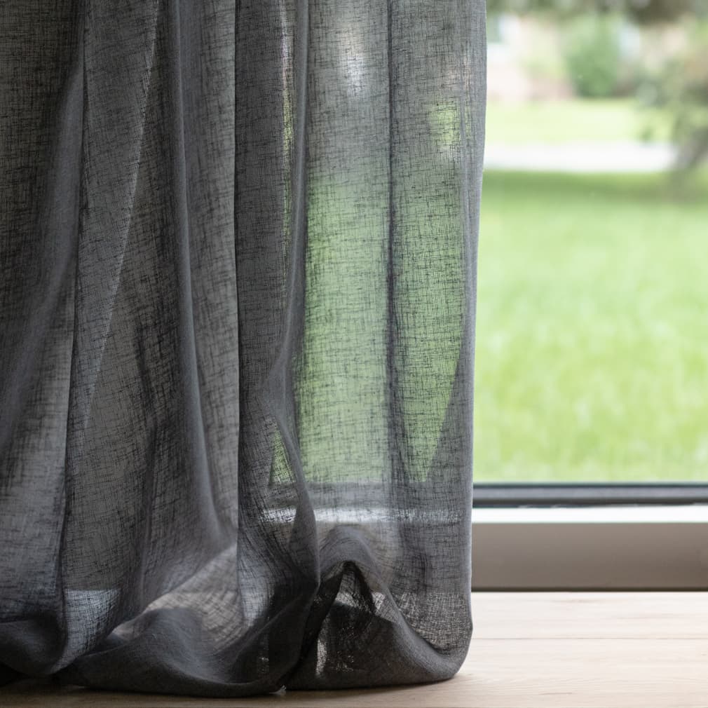 SH140 Plain & Solid Smoke Grey & Silver Charlotte Fabrics