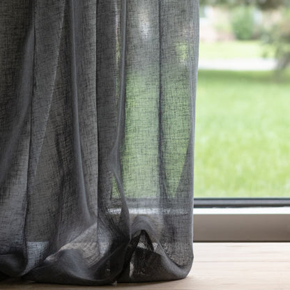 SH140 Plain & Solid Smoke Grey & Silver Charlotte Fabrics