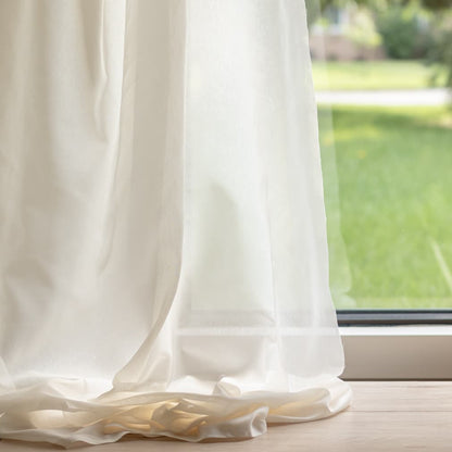 SH144 Plain & Solid Linen White & Ivory Charlotte Fabrics