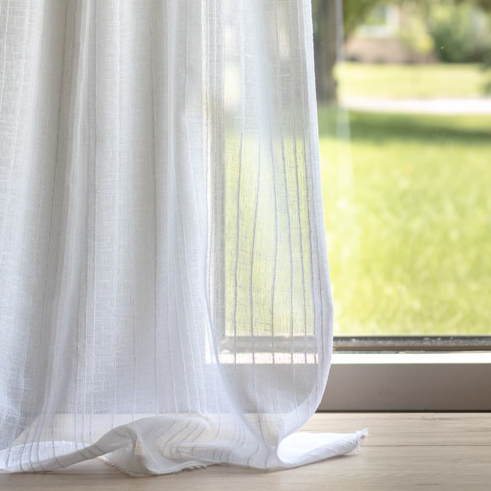 SH161 Stripe Crystal White & Ivory Charlotte Fabrics