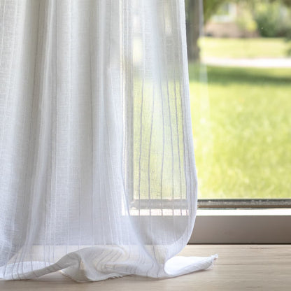 SH161 Stripe Crystal White & Ivory Charlotte Fabrics