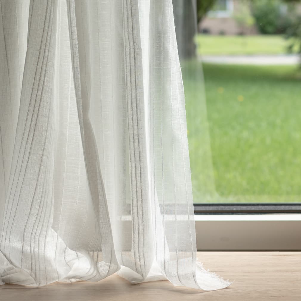 SH162 Stripe Igloo White & Ivory Charlotte Fabrics