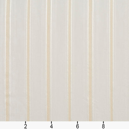 SH68 Stripe Ivory White & Ivory Charlotte Fabrics