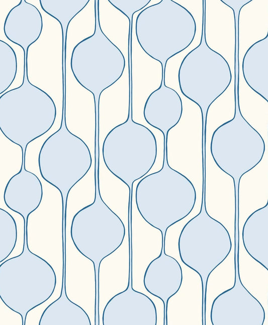 SL80102 Seabrook Designs The Simple Life Wallpaper Minimalist Geometric  Baby Blue