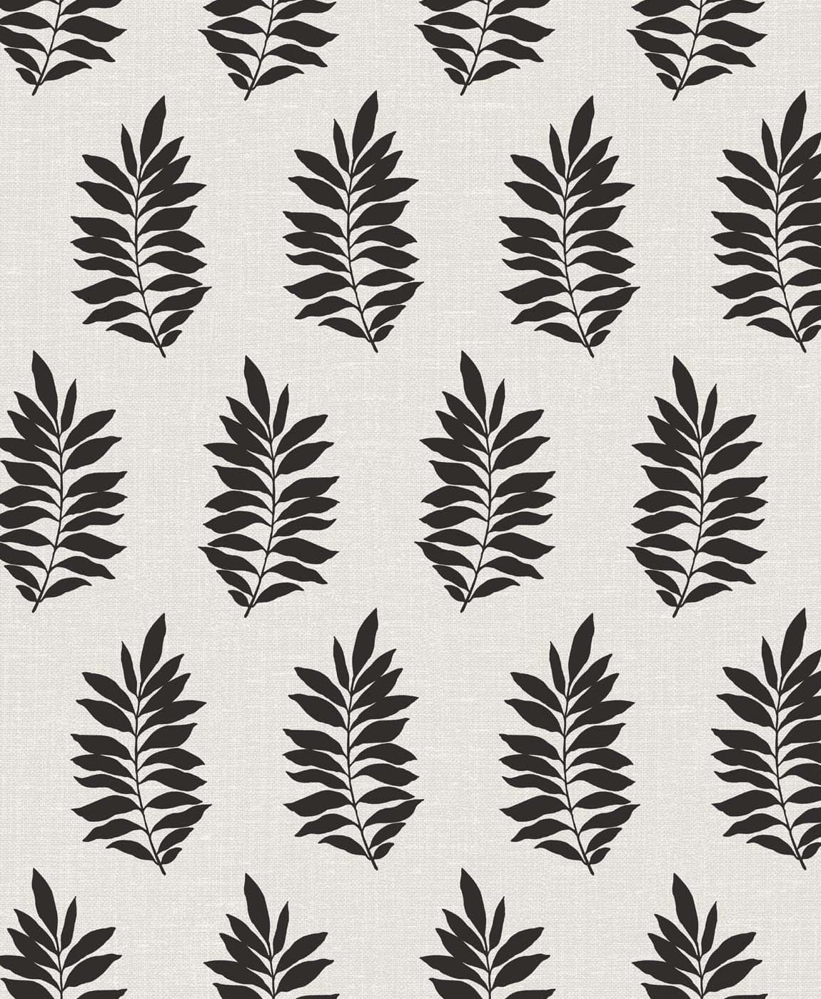 SL80300 Seabrook Designs The Simple Life Wallpaper Pinnate Silhouette Onyx