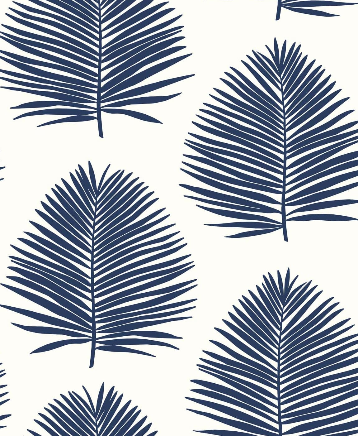 SL80702 Seabrook Designs The Simple Life Wallpaper Island Palm Navy Blue