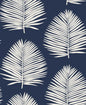 SL80712 Seabrook Designs The Simple Life Wallpaper Island Palm Midnight Sky