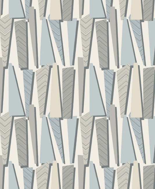 SL80808 Seabrook Designs The Simple Life Wallpaper Geometric Shadows  Aquamarine