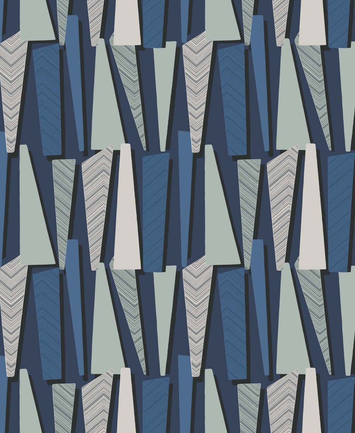 SL80812 Seabrook Designs The Simple Life Wallpaper Geometric Shadows  Denim