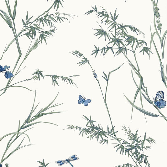T10528 Thibaut Blue and Green Wallpaper