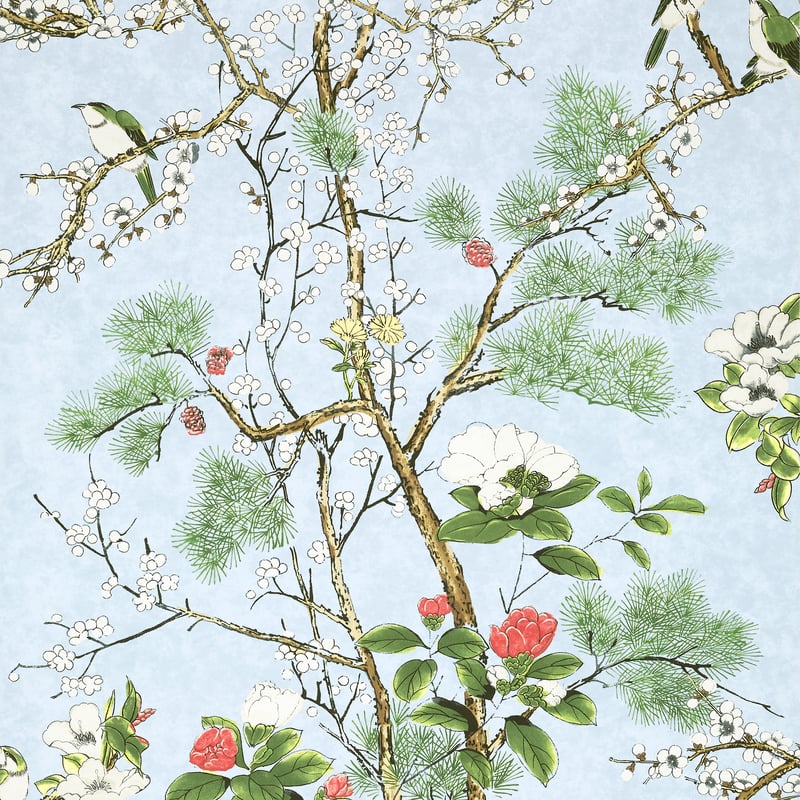 T13620 Thibaut Spa Blue Wallpaper
