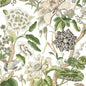 T13656 Thibaut White and Green Wallpaper