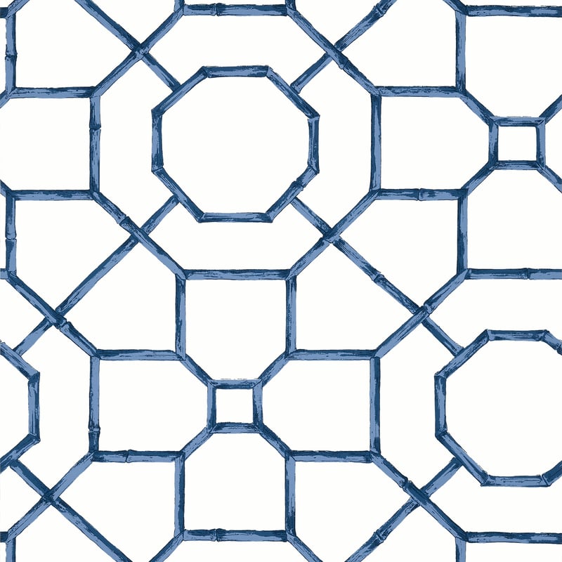 T13673 Thibaut Navy Wallpaper